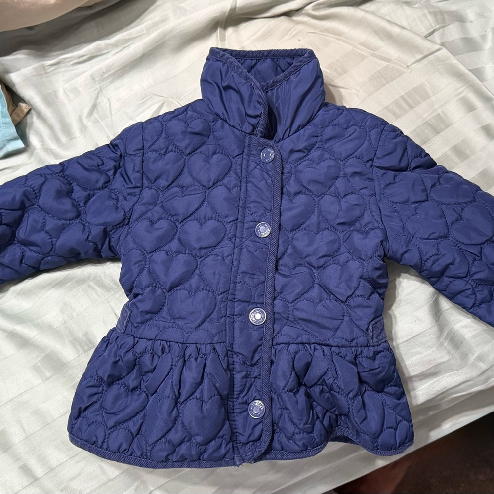 Kids Blue Quilted Jacket